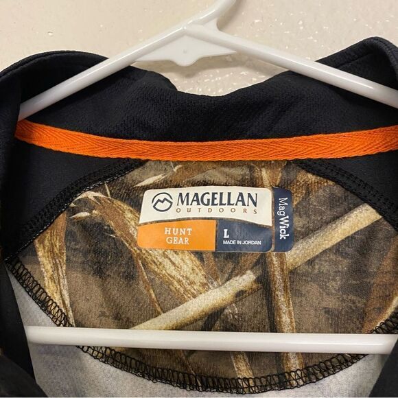 Magellan Outdoors Hunter Gear Pullover Mag Wick quarter Zip Camo top L - Picture 8 of 9